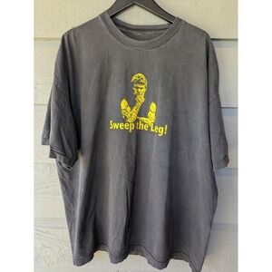Sweep The Leg Shirt Mens 3XL Gray Karate Kid Cobra Kai Graphic Movie Promo Tee